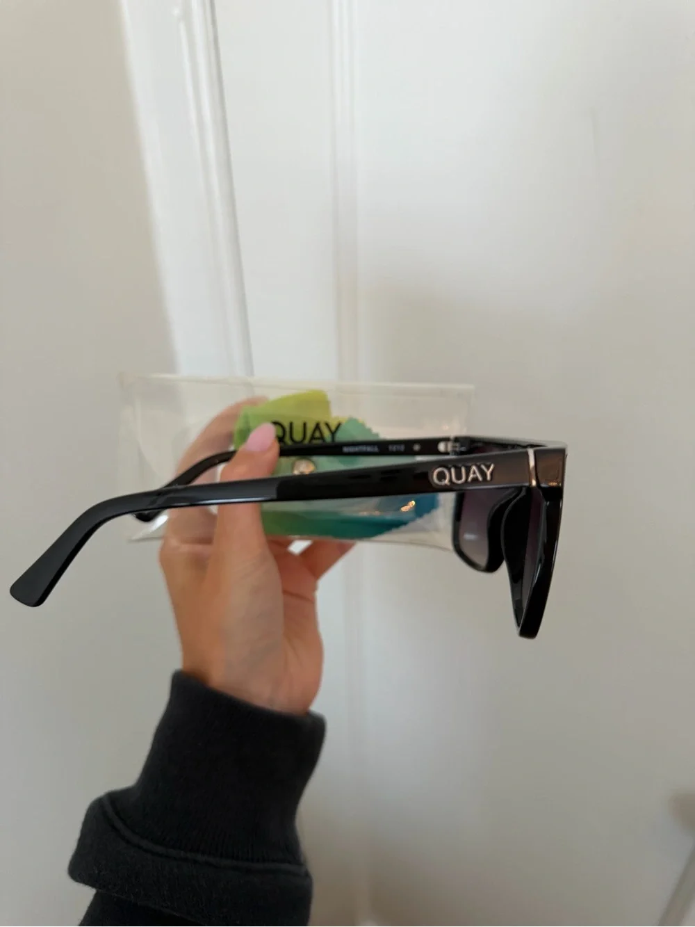 Quay Australia Black Shield Sunglasses